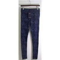 bnwt marks spencer collection blue with flower stretch leggins uk size ...