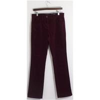BNWT Marks & Spencer Collection Straight Leg Burgundy Stretch Jeans UK Size 8 Medium / Leg Length 31\