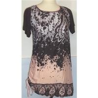 bnwt next size 6 brown short sleeved tunic top