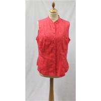 bnwt linea size 16 pink sleeveless 100 linen blouse linea size 16 pink ...