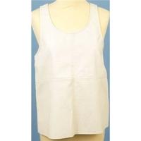 BNWT Minkpink, size S cream faux leather racerback vest top