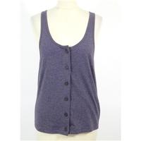 BNWT Burberry Size 6 Grey Marl Tank Top with Buttons on the front