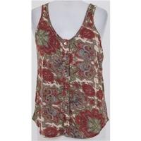 BNWT Mink Pink, size S red & cream paisley vest top