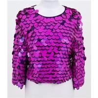 BNWT ASOS, size 8 pink & purple sequined top
