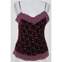 BNWT Betsey Johnson, size XS dark plum purple silk camisole