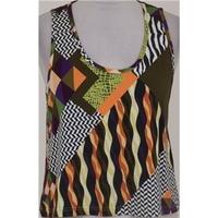 bnwt front row society size s multi coloured cropped vest