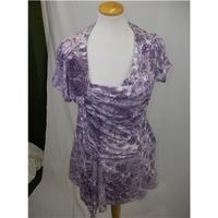 BNWT Per Una Purple floral Blouse - Size 10