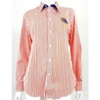BNWT Ralph Lauren Size 14 Red And White Bold Striped Shirt