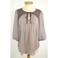 BNWT M&S Size 8 Mocha patterned Tunic Top