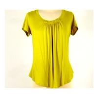 BNWT M&S Collection Size 8 Yellow Pleated Neck Top