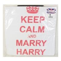BNIB Keep Calm and Marry Harry size S white t-shirt