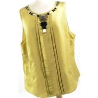bnwt wallis size 18 mustard sleeveless blouse