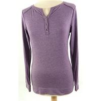 BNWT M&S Size 8 Lilac Jersey Henley Top