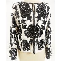 BNWT New Look Size 18 Black and White Stylish Short Sequined Jacket