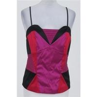 BNWT Next, size 16 black, pink & red bustier
