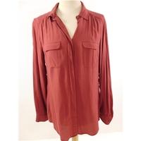 BNWT M&S Collection Size: 8 Red Lightweight Long Sleeved Blouse
