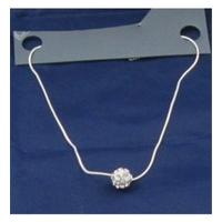 bnwt ms silver plated necklace with cluster pendant