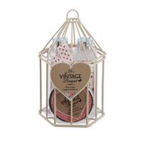 Body Collection Vintage Bouquet Birdcage Gift Set