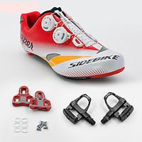 BOODUN/SIDEBIKE Sneakers Road Bike Shoes With Pedal Cleats Unisex Cushioning Outdoor Road Bike PU Breathable Mesh Cycling