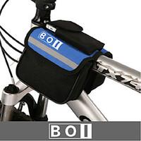 BOI Bike Bag 1.9LBike Handlebar Bag Waterproof / Waterproof Zipper / Shockproof / Wearable Bicycle Bag 600D Ripstop / Cloth Cycle Bag