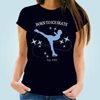 Born to Ice Skate Bespoke Navy T-Shirt