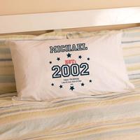 boys 13th birthday established since year pillowcase