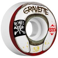 Bones STF Gravette Wasted Life V2 Skateboard Wheels - 53mm