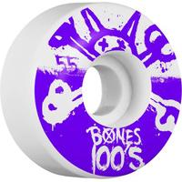 Bones OG 100s #10 V4 Skateboard Wheels - White 55mm