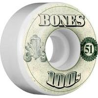 Bones OG 100\'S #11 V4 Skateboard Wheels - White