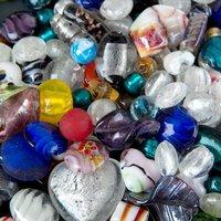 BOGOF TotallyBeads Silver Foil and Lampwork Mega Mix 250g 383496