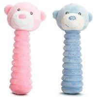 Bonnie Bear Stick Rattle 6\'\' / 15.2cm By Aurora Baby - Pink Or Blue (blue)