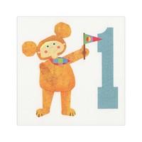 Boy In Bear Costume First Birthd...