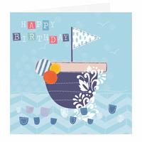 Boat Happy Birthday Card