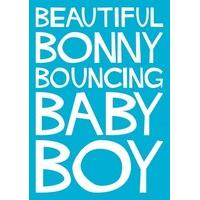 Bouncing Boy | New baby Card