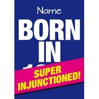 born in personalised birthday card