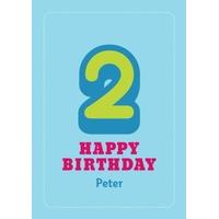 Boys 2nd | Second Birthday Card