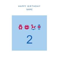 boy second | personalised age card