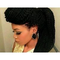 Box Braids: Medium Width and Mid Back Length