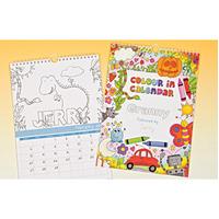 Boys\' Personalised Colour-in Calendar