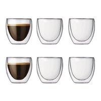 Bodum PAVINA Glass Set (Double-Walled Isolated 0.08 L/3 oz) - Pack of 6 Transparent