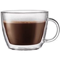 bodum bistro glass cafe latte cup set