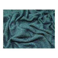 Boucle Tweed Wool Blend Stretch Jersey Knit Dress Fabric Teal