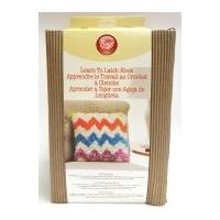 boye learn to latch hook chevron cushion kit