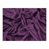 Boucle Tweed Wool Blend Stretch Jersey Knit Dress Fabric Purple