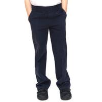 Boys Classic Fit School Trousers With Adjustable Waist - Navy - Infant