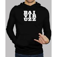 boy in black sweatshirt logo