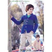 Boys Striped and One Colour Jackets in Sirdar Supersoft Aran (2450)