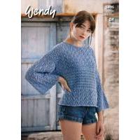 Boxy T-Shaped Sweater in Wendy Supreme Cotton Silk DK (5896)