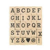 Bold Alphabet Wooden Stamps 30 Pack