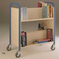 Book Trolley - 150kg Double Sided Two Tier Trolley 4 Swivel Castors